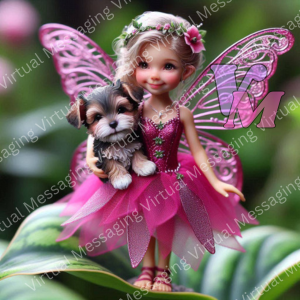 Tiny Fairies with their puppies