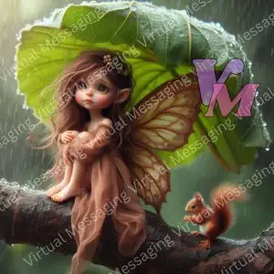 Tiny Fairies in the Rain