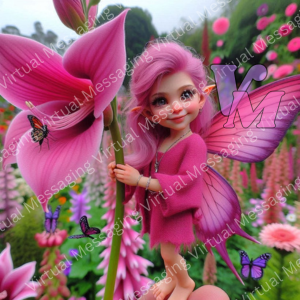 Tiny Pink Garden Fairies