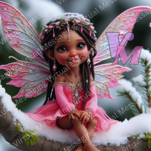 Tiny Pink Snow Fairies