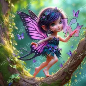 Tiny Fairies with Butterflies